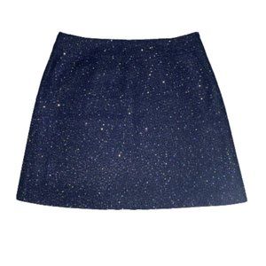 Ann Taylor Loft NWOT Blue Sequined Skirt Size 10